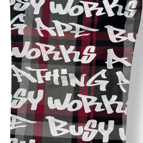 BAPE graffiti check one point relaxed fit pants - Picture 9 of 11